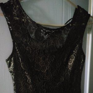 Le Château gold and black party dress